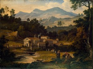 Monastery Of San Francesco Di Civitella In The Sabine Mountains — Joseph Anton Koch, Neoclassicism/romanticism