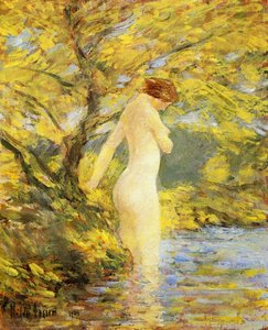 Numph Bathing — Frederick Childe Hassam, Impressionism
