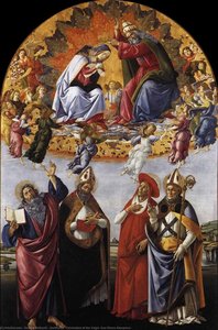 Sanmarco - Coronación De La Virgen (retablo De San Marco) — Sandro Botticelli, Renacimiento Temprano