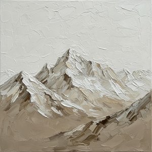 Monolithic Echoes In Cream And Taupe: A Sculptural Study Of Silent Peaks — David Moreau