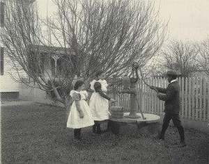 The Improved Well (three Hampton Grandchildren) — Frances Benjamin Johnston