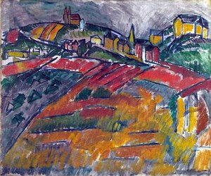 Landscape With Red And Yellow — Raoul Dufy