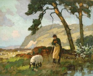 Shepherd With Sheep — Gunning King