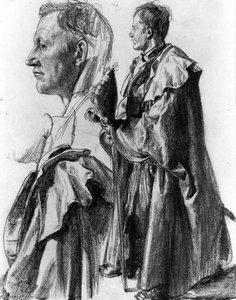 Study Of A Model For An Officer — Adolph Von Menzel