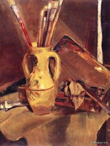 Still Life With Brushes — Periklis Vyzantios