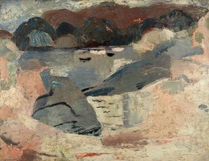 Shore Scene, West Highlands — Sir William George Gillies, Expressionism