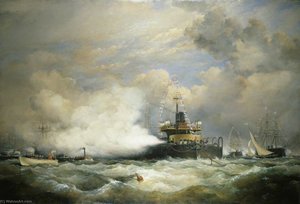 Hm Turret Ship 'devastation' At Spithead On The Occasion Of The Naval Review In Honour Of The Shah Of Persia, 23rd June 1873 — Edward William Cooke