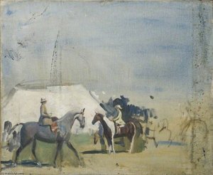 Studien Von Reitern Bei Einem Festzelt — Sir Alfred James Munnings