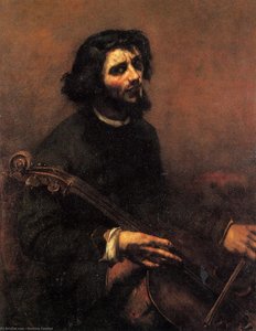 Der Cellist, Selbstbildnis — Gustave Courbet, Realism