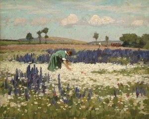 Woman Picking Flowers — Gunning King