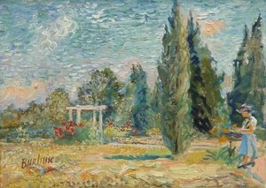 Marusia In The Park — David Davidovich Burliuk