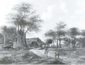 Landscape With Cottages And A Rider — Pieter Jansz Van Asch