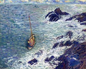 Boat Near Cliffs — Henri Jean Guillaume Martin
