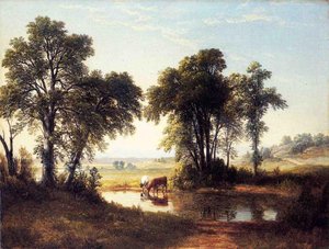 Cows In A New Hampshire Landscape — Asher Brown Durand