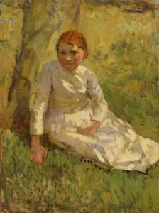 Girl In A Field — Sir George Clausen, Realism