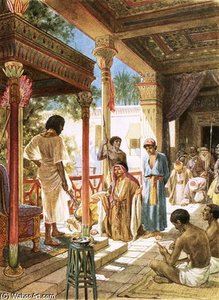 Judah Pleading Before Joseph For His Brother Benjamin — William Brassey Hole