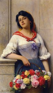 The Flower Girl — Eugen Von Blaas