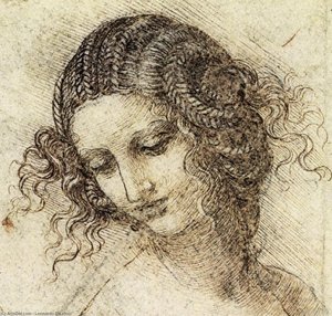 Estudio Para La Cabeza De Leda — Leonardo Da Vinci, Renacimiento