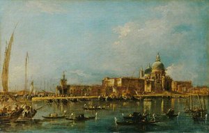 Venice The Dogana With Santa Maria Della Salute — Francesco Lazzaro Guardi, Venetian Romanticism