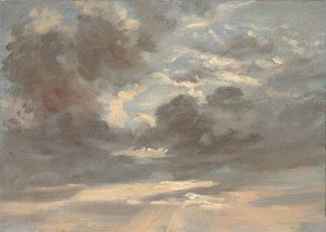 Estudio Nublado, Atardecer Tormentoso — John Constable, Romantic Landscape Painting