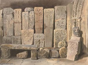 Monumental Crosses In Bakewell Church, Derbyshire