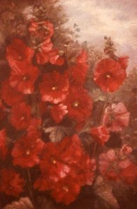 Hollyhocks, (painting)