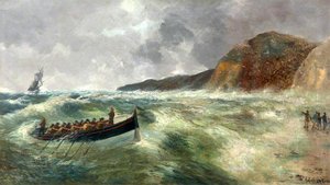 A Life Boat near the Shore