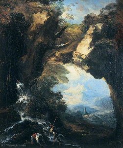 Landscape With A Waterfall — Antonio Maria Marini