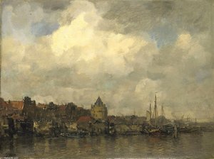 The Schreierstoren And The Buitenkant In Amsterdam — Jacob Henricus Maris