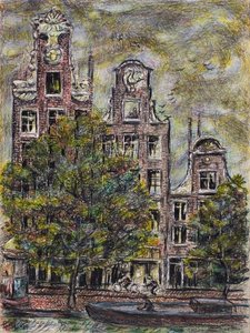 View From Hotel Window, Prinsenstraat Amsterdam, Holland — Ivan Albright