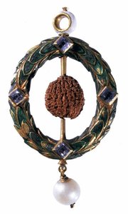 Carved Cherry Stone Pendant