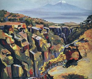 Cliff In The Slope Of Aragats — Martiros Sarian
