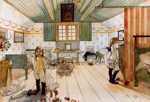 Karin's Room And The Little Ones — Carl Larsson
