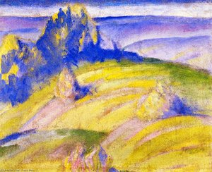 Landscape: Foothills Of The Alps — Franz Marc, Post-impressionism