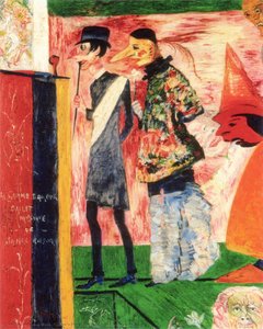 Figuren Vor Dem Bühnenbild Von La Gamme D'amour — James Ensor