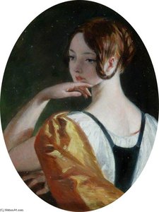 A Female Head — Charles Robert Leslie, Romanticism