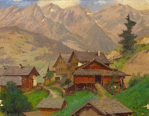 Sketch Of Tobadill In Tyrol — Theodore Kleehaas