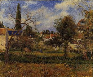 Kitchen Gardens, Pontoise — Camille Pissarro