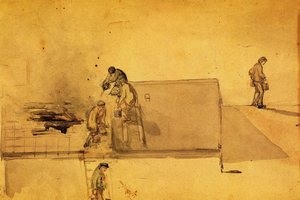 A Fire At Pomfret — James Abbott Mcneill Whistler