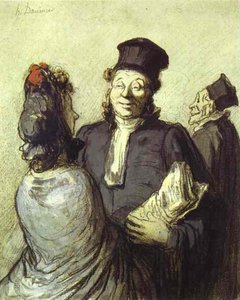 A Lawyer With His Client — Honoré Daumier