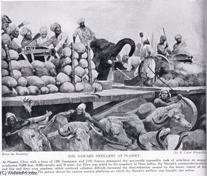 The Nawab's Artillery At Plassey - — Richard Caton Woodville