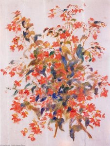 Still Life With Fuscias — Pjer Ogist Renoar, Impressionism