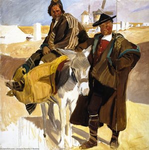Types Of La Mancha, The White Donkey — Joaquín Sorolla Y Bastida, Impressionist Style