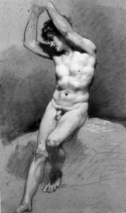 Seated Male Nude — Pierre-paul Prud'hon