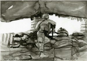 Marine on post at P.B. Jaker