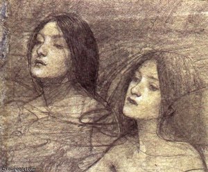 Hylas And The Nymphs Study — John William Waterhouse