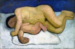 Reclining Mother And Child — Paula Modersohn-becker, Expressionism