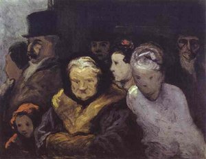 Exit From The Theatre — Honoré Daumier