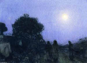 Christ And His Desciples On The Road To Bethany — Henry Ossawa Tanner, Realistic Religious Painting