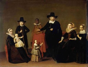 Family group with a black man